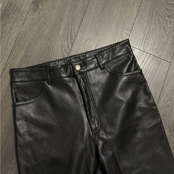 Dynamite - Gisele Faux Leather Straight Leg Pants - Picture 3 of 5